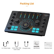 COMICA ADCaster C2 Audio Interface 48kHz/24bit USB Sound Card Bluetooth 5.3 Denoise 8 Sound Pads XLR