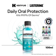 Listerine Mouthwash 100ml, Portable On-The-Go in Cool Mint, Green Tea, Gum Care, Total Care (Dental 