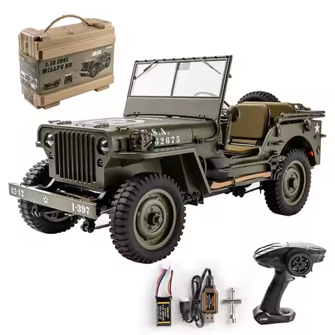 Fms1/12 Willys Remote Controlled Off-Road Electric Rc Climbing Vehicle Military Truck Simulation Mod