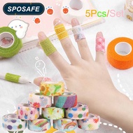 SPOSAFE 5Pcs/Lot 2.5cm self-adhesive muscle tape Wide elastic Breathable,sports tape support for ank