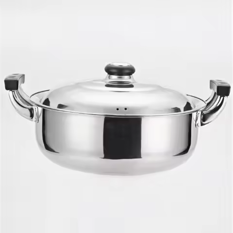 Stainless steel soup pot thickened hot pot high ear furnace mandarin duck double lattice hot 20CM to