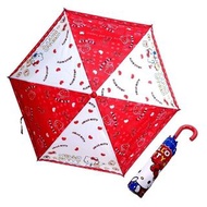Japan Sanrio - Hello Kitty 日版 縮骨遮 摺疊傘 彎手柄 便攜 雨傘 戶外 便攜 防風 KT 凱蒂貓 吉蒂貓 (心心)