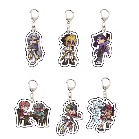 Anime Yu☆Gi☆Oh! Zexal 6cm Acrylic Keyrings Kaito/Yuuma/Ryouga Backpack Decorations Accessories Decor