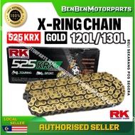 RANTAI RK 120L X-RING CHAIN 525 KRX 100% ORIGINAL GOLD XRING ORI SPROCKET Z900 CBR650 Adventure MT09