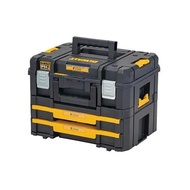 TSTAK Tool Box With Two Drawer 30kg DEWALT Black Yellow