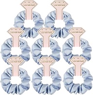 Loanzeg Satin Bridesmaid Scrunchies Bachelorette Hair Ties Set of 6 Bridal Shower No Damage Hairties