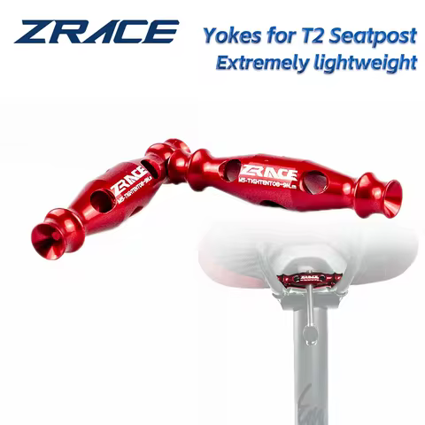 ZRACE Extremely lightweight Yokes for T2 Seatpost,10g a pair - Red/Black, Parts Of Passion Seatpost 