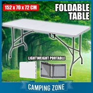 5FT Foldable Banquet Table Meja Lipat Pasar Malam Niaga Camping Folding Table Catering Hall Event Bu