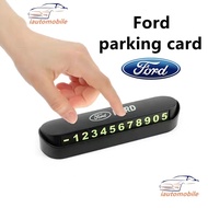Ford Car Temporary Parking Card Luminous Phone Number Card Plate Sticker For Ford Ranger Raptor T6 T