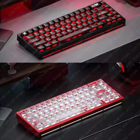 Rainy65 NUT65 Mechanical Keyboard Aluminum Kit 68% Layout HotSwap Three Mode Rgb Gaming Keyboard FR4