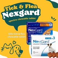 Nexgard Spectra and Nexgard Afloxaner Control Anti-Ticks & Fleas Chewable 1Tablet for Dogs & Puppies