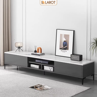 Kệ tivi đen mặt gỗ MDF màu vân đá phủ melamine để phòng khách tủ tivi để sàn đa năng - GP297