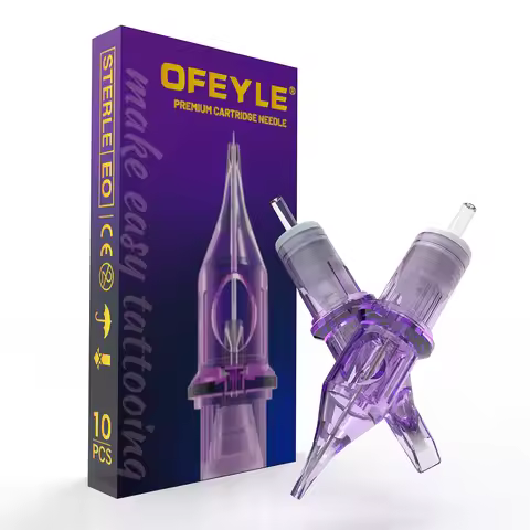 10PCS Disposable Purple Tattoo Cartridges Needle RM/RL/M1/RS Needle Diameter 0.35MM Tattoo Needle Fo