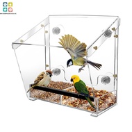 Window Bird Feeder with Suction Cups Large Size Acrylic Bird House Bird Feeding House Acrylic Window