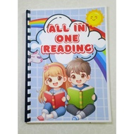 ALL IN ONE READING for kids, Sight Words, CVC, Stories, Vowels, Letters, Reading Practice, A5 Size