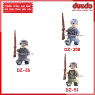 Minifigures Soldiers With Super Quality Guns - Mini Army WW2 DZ 51 358 26 Puzzle Toy