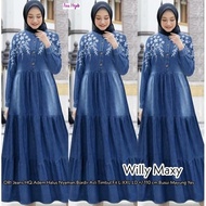 Willy Dress Jeans Baju Gamis Wanita Terbaru 2020 Dress Wanita Elegant