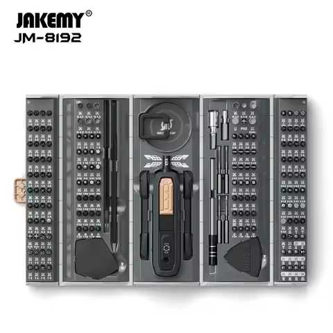 JAKEMY JM-8192 180 in 1 Precision Screwdriver Tool Set Magnetic CR-V Bit iPhone PC Game Console Watc