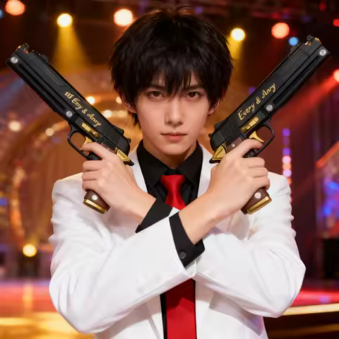 DMC Dante Gun Katana Sword Realistic PU Japanese Samurai Sabre Ebony Revolvers Sabre Devil May Cry S