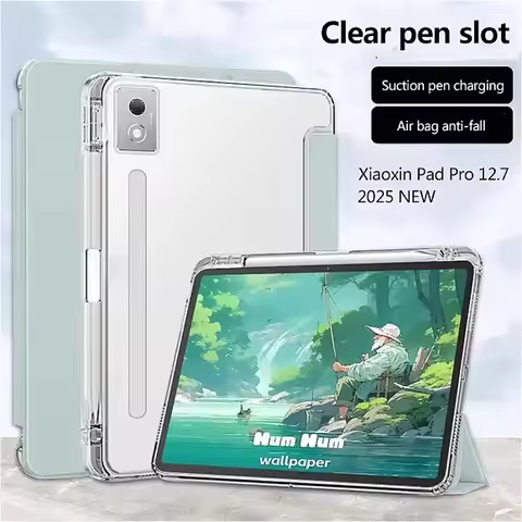 Soft Matte Pen Slot Case for Lenovo Idea Tab Xiaoxin Pad Pro 13.1 2026 12.7 M/K11 B11 P11 Pro 11.5 M