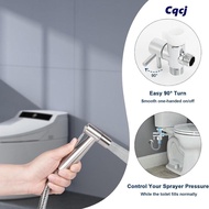 CQCJ Bidet T Adapter, Durable Shut- Valve 3-Way T Valve, Premium Chrome  Solid Brass Brass T Adapter