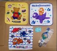 Mr bear / #m.b.d. club / sanrio 熊 / 恐龍 / we are dinosaurs / 毛巾 / 手錶形銀包  (每件計) (部分日本製) ( pamp)