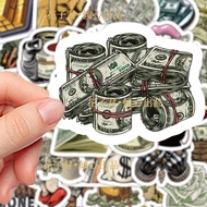 50pcs Cartoon Money Dollar World Stickers Waterproof Graffiti DIY Phone Case Luggage Notebook Bankno