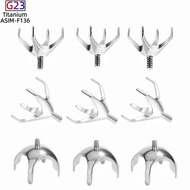 F136 Titanium Alloy Four-Claw Earrings 0.6/0.9 Threaded Bowl Holder Pointed Holder Lip Nail Rod Tong