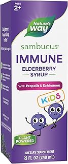 Nature’s Way Sambucus Elderberry Immune Syrup for Kids, Immune Support*, with Elderberry Extract, Ec