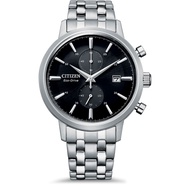 CITIZEN CA7060-88E ECO-DRIVE SOLAR CHRONOGRAPH BLACK DIAL STAINLESS STEEL STRAP MEN'S WATCH