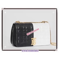 Burberry Simple Bag Lola Lola Checked Sheepskin Color Matching One-Shoulder Messenger Bag Lambskin L