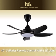 Cosa 40" 5 Blades Remote Control Ceiling Fan With LED Light Xpress 5B/40 LED