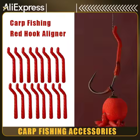YOTO Carp Fishing Hook Kickers with Simulated Bloodworm Soft Lures - Freshwater Fishing Bait Accesso