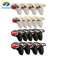 Perfeclan 9Pcs Shark PU Golf Iron Protection Cover Golf Club Headcover Accessory Golf Club Protector