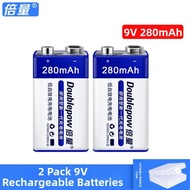 Doublepow | Multifunctional 9v Rechargeable Ni-MH Battery Set
