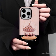 Carousel Simple Creative Fashion Fairy Tale Style Matte Phone Case Suitable for iphone 17promax 16pr