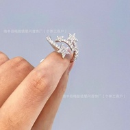 HEFANG HEFANG Sparkling Meteor Ring Five-pointed Star Ring