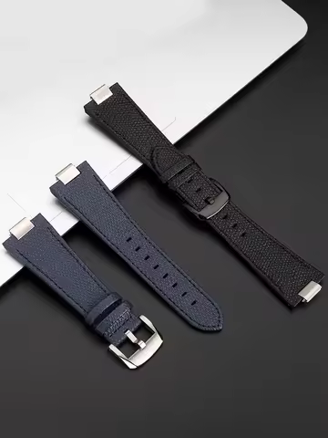For Tissot PRX Series Super Player Watch Leather Watch Strap Quick Release Style 12mm Male Convex Le
