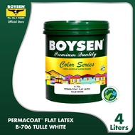 BOYSEN Permacoat Flat Latex Tulle White B706-4L