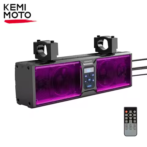 UTV 16in Speaker Metal Sound Bar IP65 Waterproof Golf Cart Sound Bar ATV Speaker Bluetooth with RGB 