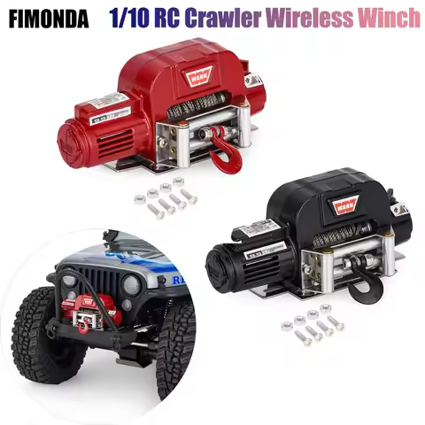 Wireless Winch for 1/10 RC Crawler Car TRX4 TRX6 Axial SCX10 Wrangler CC01 TF2 D90 YK4082 ZP1001 900