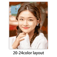 RUOPOTY 24/36/48 Customized DIY Paint By Numbers With Frame Photo Custom Coloring By Numbers Diy Gif