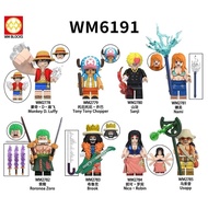 Station minifigure Action figure one piece Monkey d luffy Chopper Sanji Nami Zoro Brook Robin Usopp 