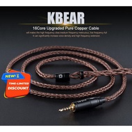 KBEAR 16 Core Upgrade Iem Cable Suitable For TIN T2 T3 T3 Plus for Shure SE215 SE315 SE425 SE535 UE9