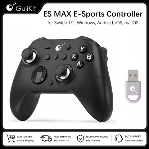 GuliKit ES MAX Gamepad Bluetooth 2.4G Wired Wireless Controller for Switch Switch2 PC Android SteamO
