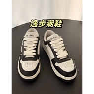 PRADA PRADA Downtown Leather Thin-Soled Shoes Casual Shoes Low-Top Sneakers Men Women Same Style Men