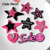 [Cute Decoration] Y2K Barbie Five-pointed Star Shoes Flower Hole Shoes Button Shoes Shoe Buckle Deco