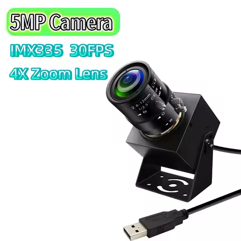 ELP 5MP 4X Zoom CS Lens 2.8-12mm USB Camera IMX335 30fps Webcam Mini for Android/Windows/Linux PC
