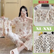 Ready stock High end cloud cotton series  Cotton Pajamas Women Summer Short sleeved top, shorts, lon