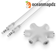 OCEANMAPDZ Audio Cable Splitter for Tablet MP3 MP4 1 Male to 5 Female 3.5 Jack 3.5mm Share Adapter